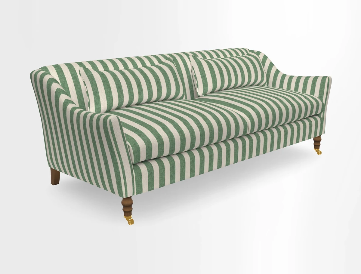 Cromer 3 Seater Sofa in RHS Botanicals Henry Moon Lions Tail Terracotta