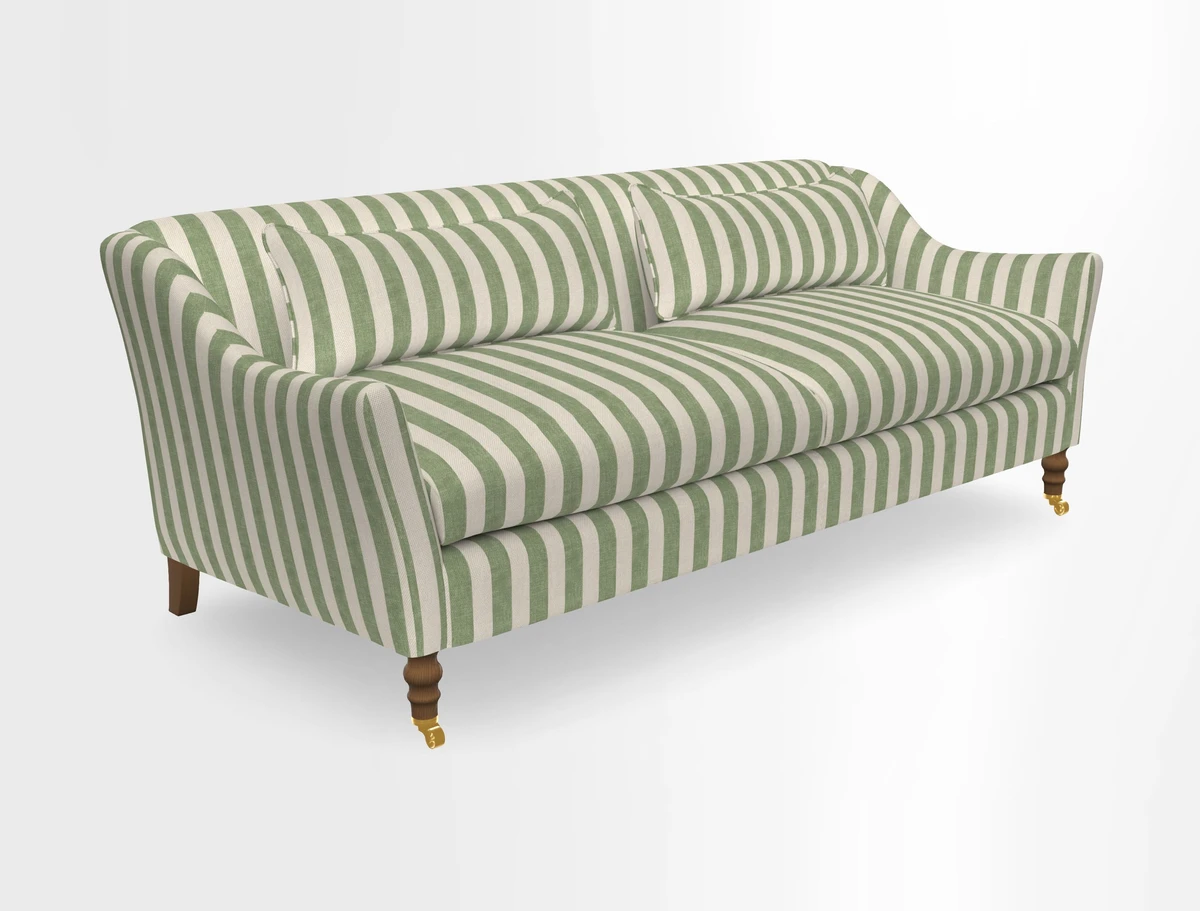 Cromer 3 Seater Sofa in RHS Botanicals Henry Moon Lions Tail Terracotta