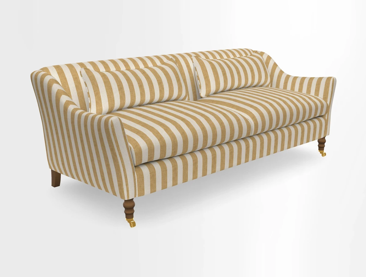 Cromer 3 Seater Sofa in RHS Botanicals Henry Moon Lions Tail Terracotta