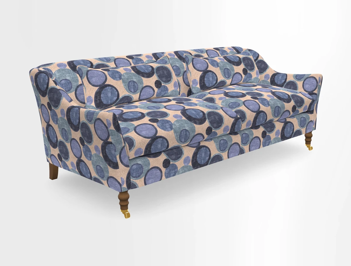 Cromer 3 Seater Sofa in RHS Botanicals Henry Moon Lions Tail Terracotta