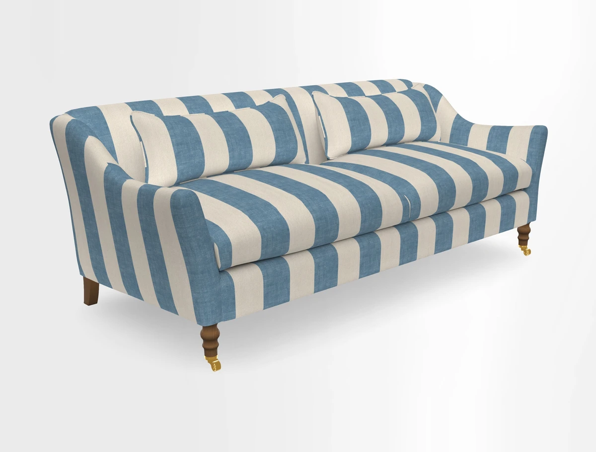 Cromer 3 Seater Sofa in RHS Botanicals Henry Moon Lions Tail Terracotta