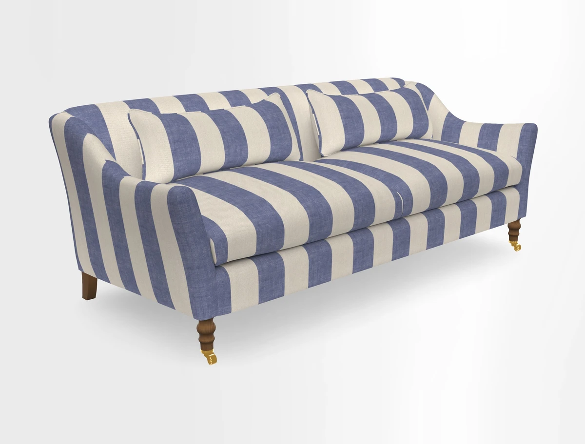 Cromer 3 Seater Sofa in RHS Botanicals Henry Moon Lions Tail Terracotta