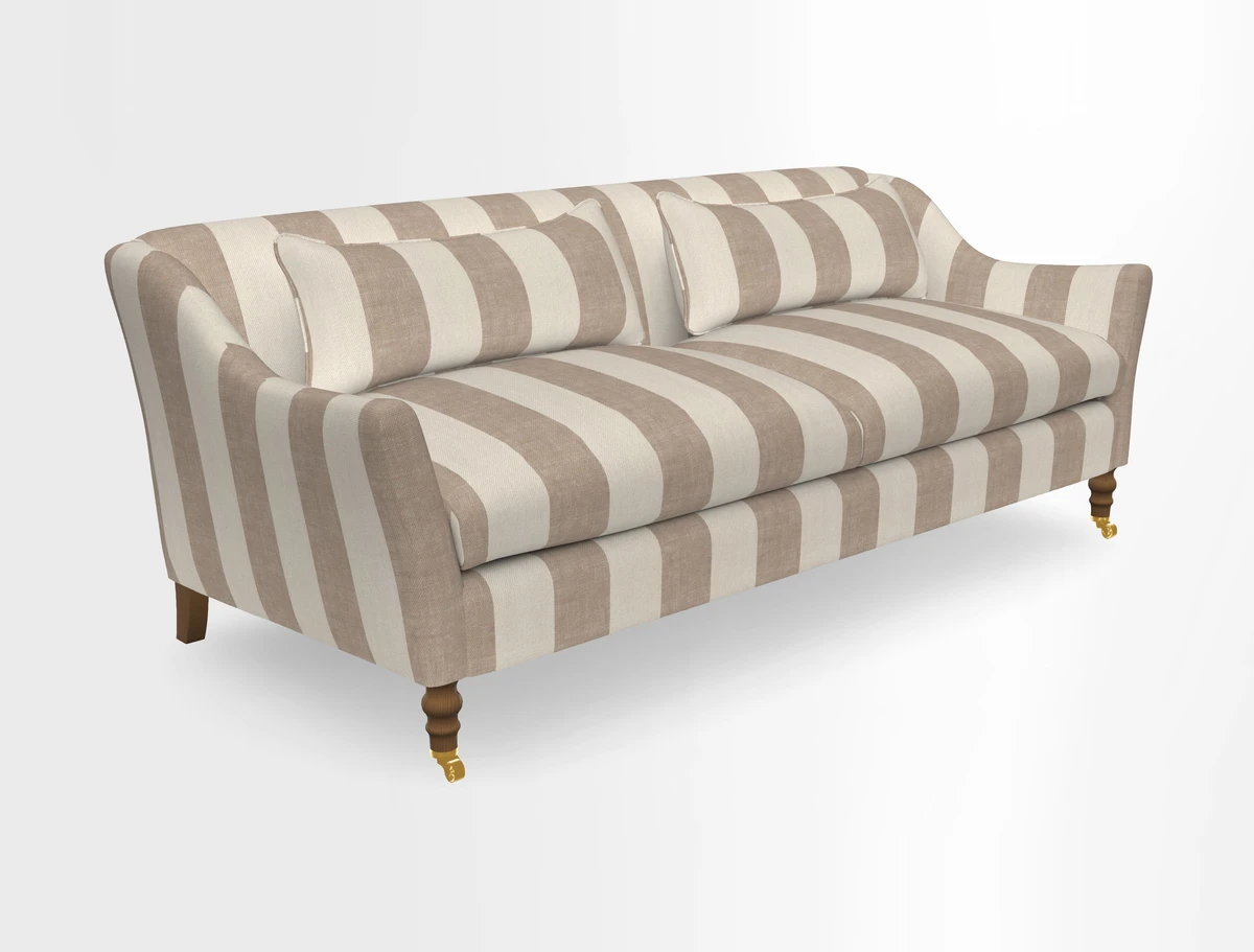 Cromer 3 Seater Sofa in RHS Botanicals Henry Moon Lions Tail Terracotta