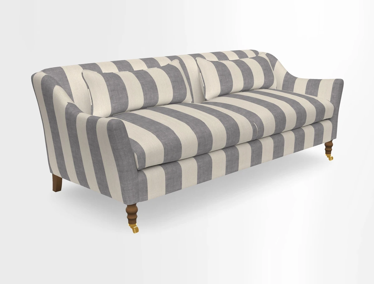 Cromer 3 Seater Sofa in RHS Botanicals Henry Moon Lions Tail Terracotta