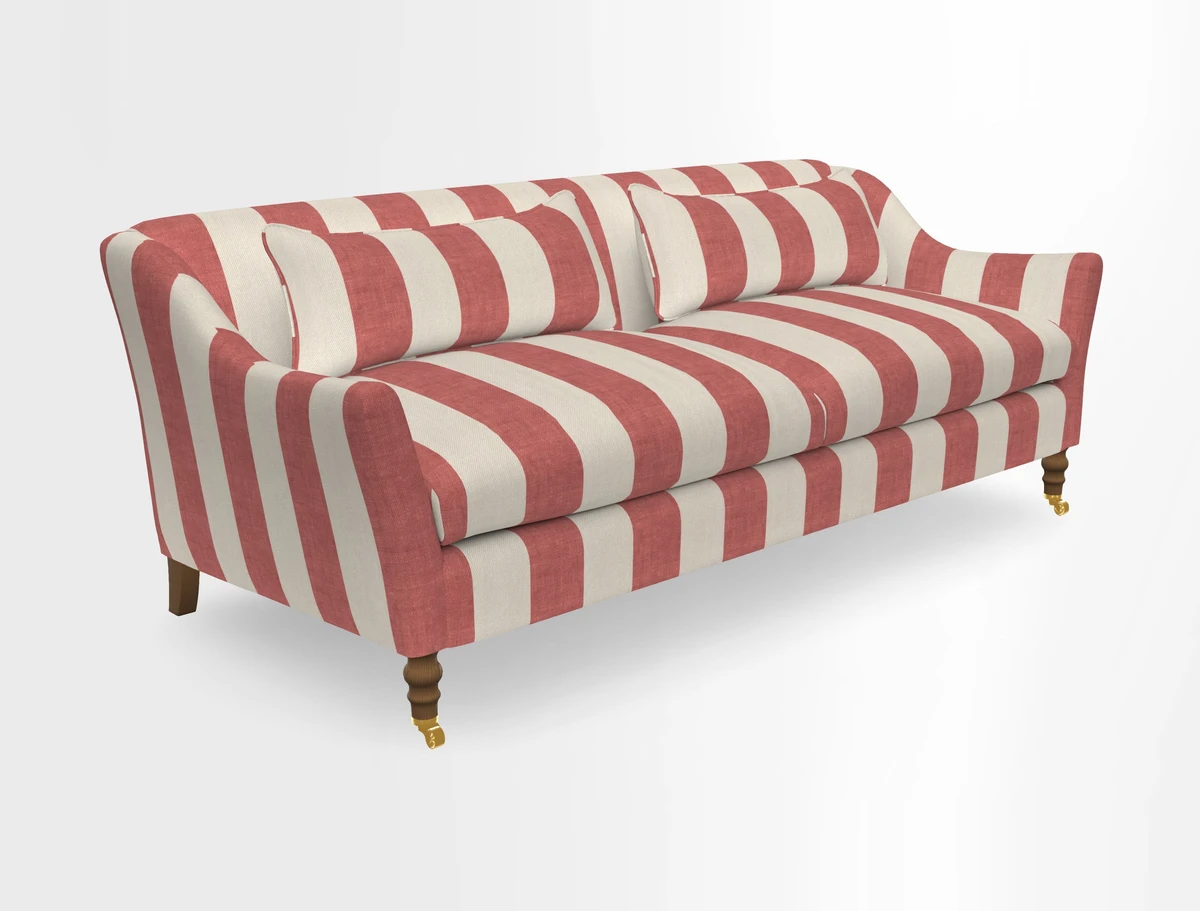 Cromer 3 Seater Sofa in RHS Botanicals Henry Moon Lions Tail Terracotta