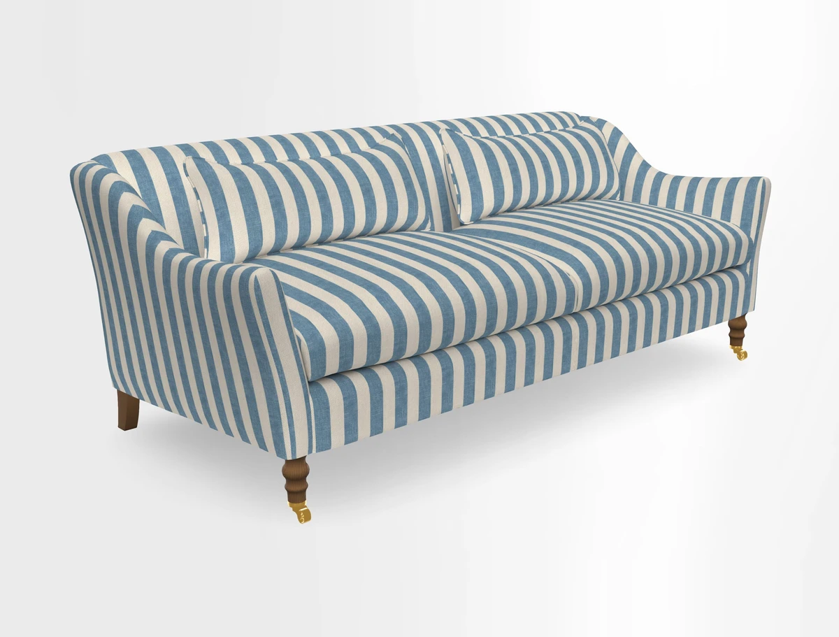 Cromer 3 Seater Sofa in RHS Botanicals Henry Moon Lions Tail Terracotta