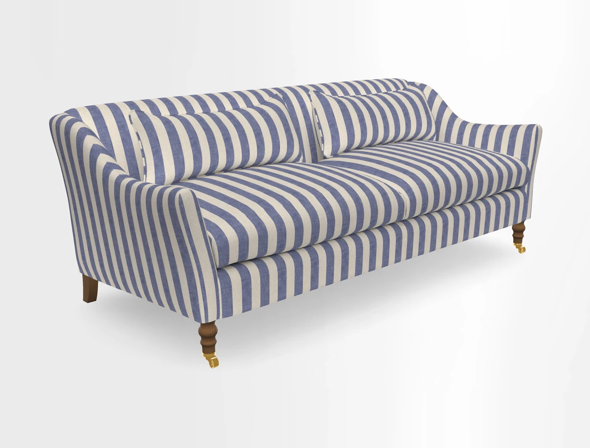Cromer 3 Seater Sofa in RHS Botanicals Henry Moon Lions Tail Terracotta