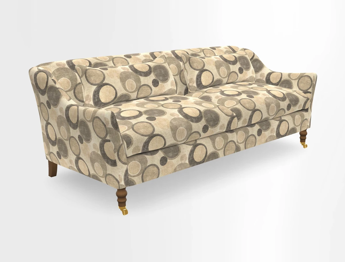 Cromer 3 Seater Sofa in RHS Botanicals Henry Moon Lions Tail Terracotta