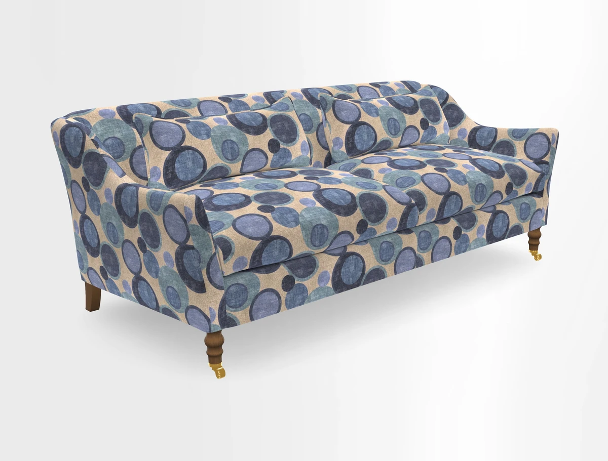 Cromer 3 Seater Sofa in RHS Botanicals Henry Moon Lions Tail Terracotta
