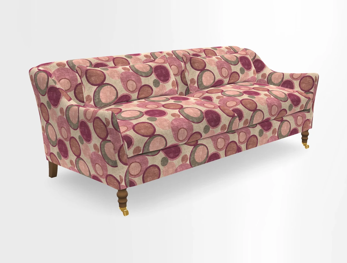 Cromer 3 Seater Sofa in RHS Botanicals Henry Moon Lions Tail Terracotta