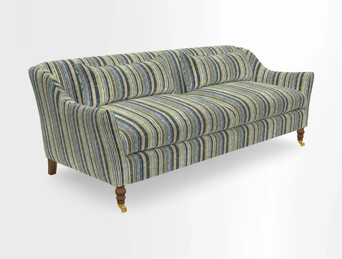 Cromer 3 Seater Sofa in RHS Botanicals Henry Moon Lions Tail Terracotta