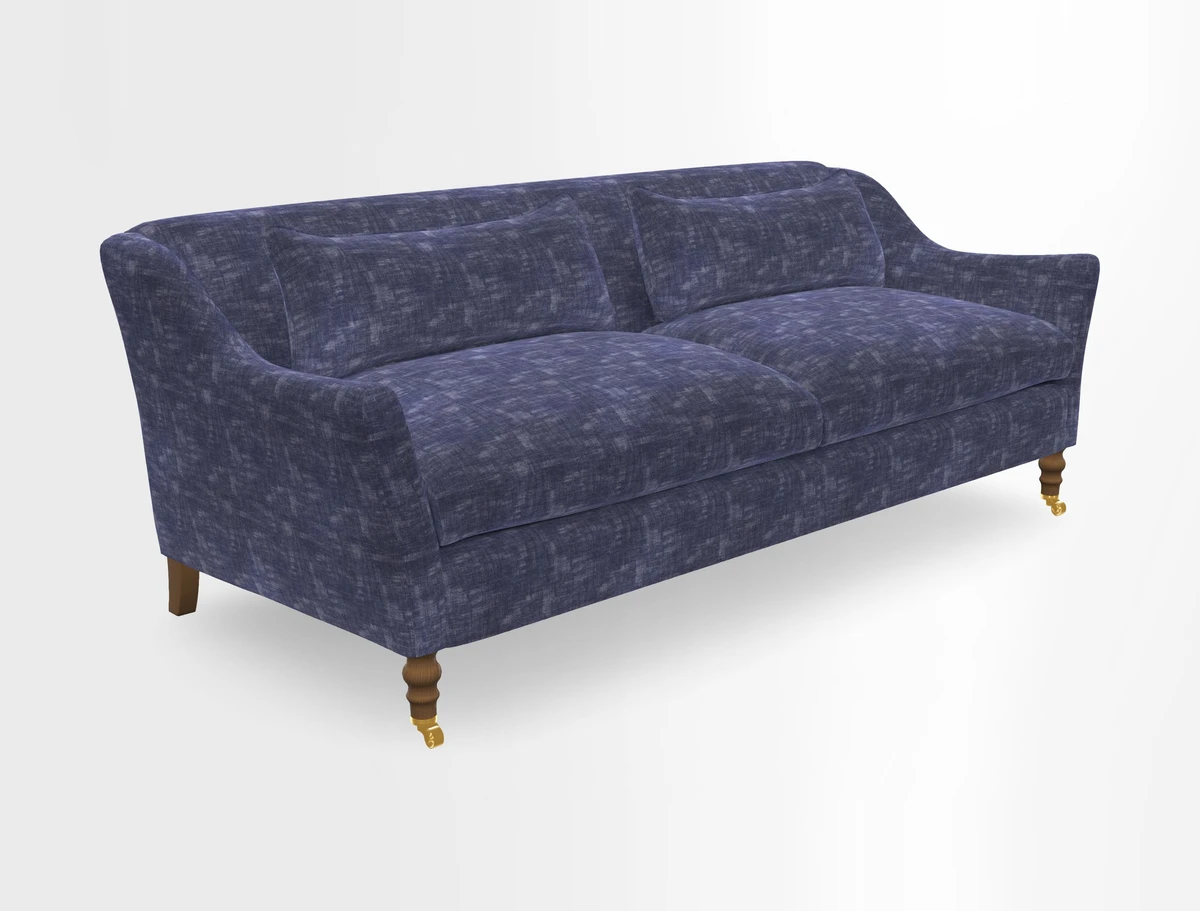 Cromer 3 Seater Sofa in RHS Botanicals Henry Moon Lions Tail Terracotta