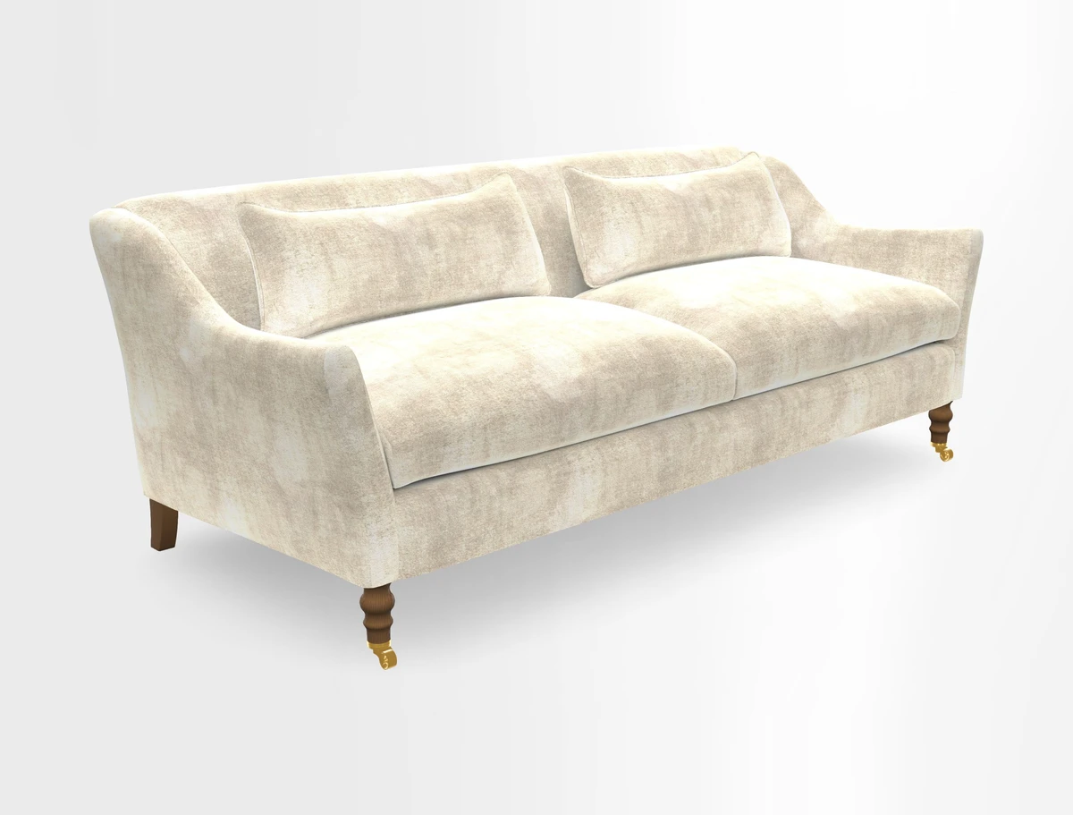 Cromer 3 Seater Sofa in RHS Botanicals Henry Moon Lions Tail Terracotta