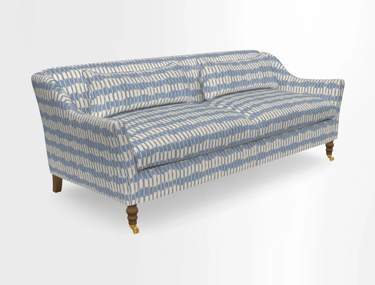 Cromer 3 Seater Sofa in RHS Botanicals Henry Moon Lions Tail Terracotta