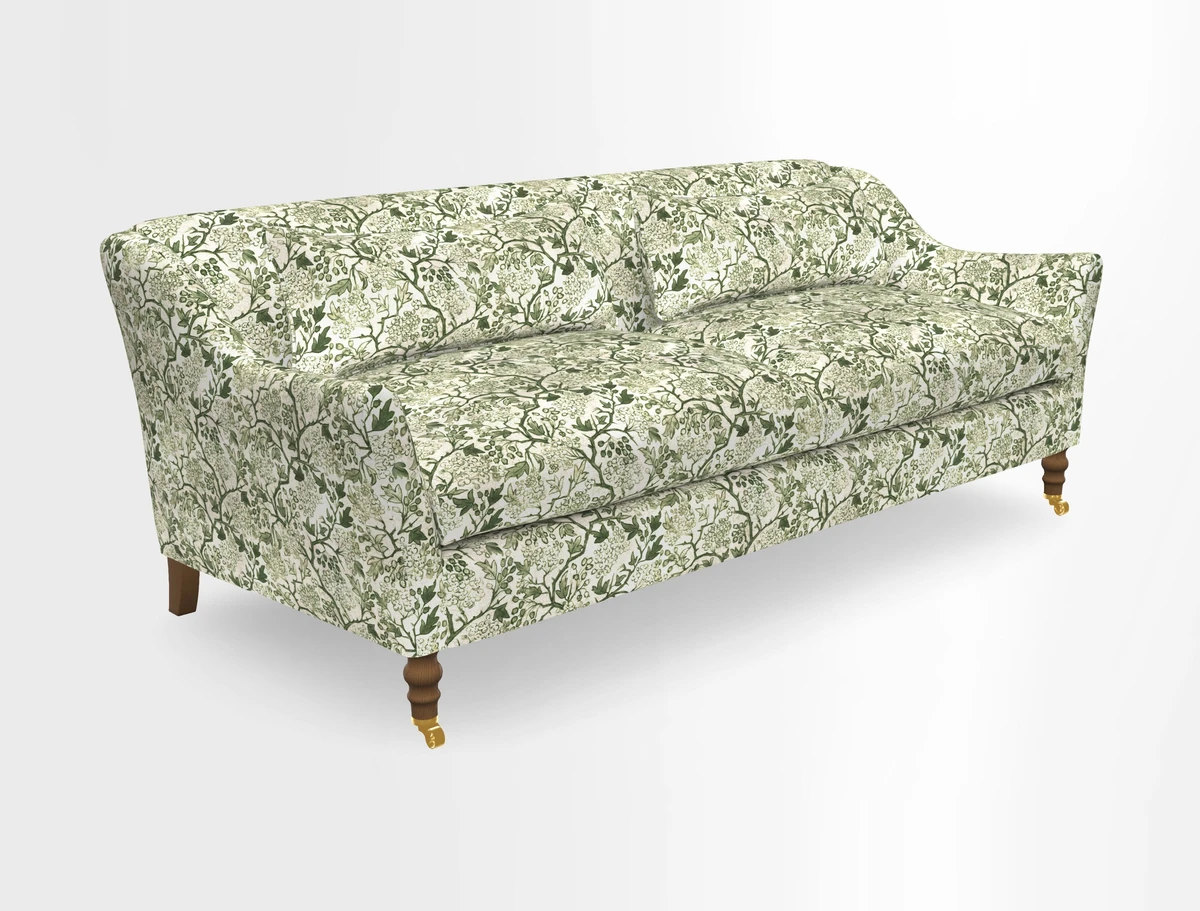 Cromer 3 Seater Sofa in RHS Botanicals Henry Moon Lions Tail Terracotta
