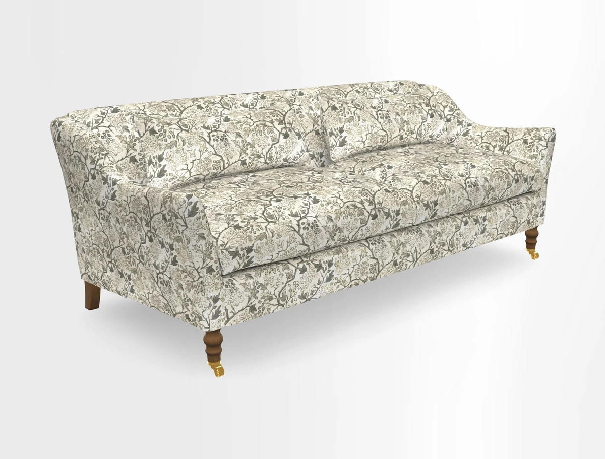 Cromer 3 Seater Sofa in RHS Botanicals Henry Moon Lions Tail Terracotta