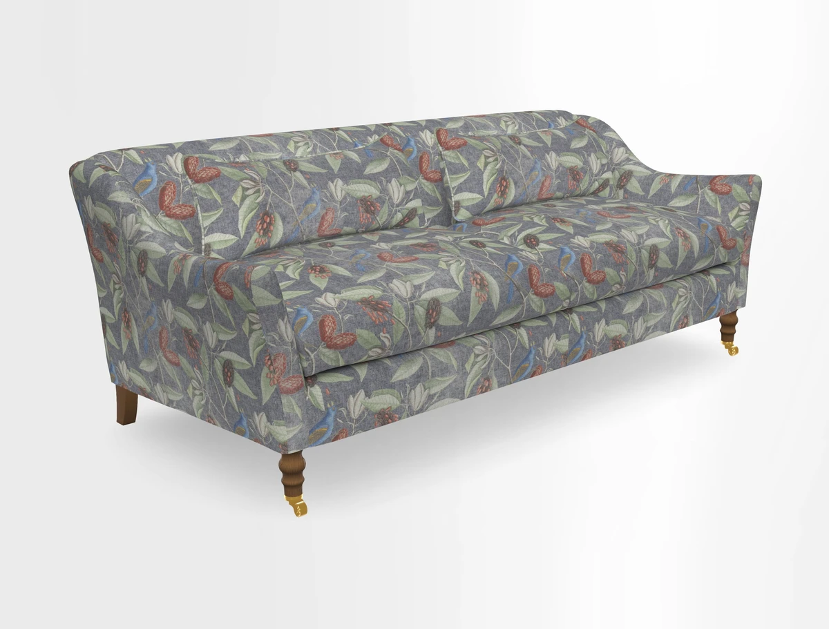 Cromer 3 Seater Sofa in RHS Botanicals Henry Moon Lions Tail Terracotta