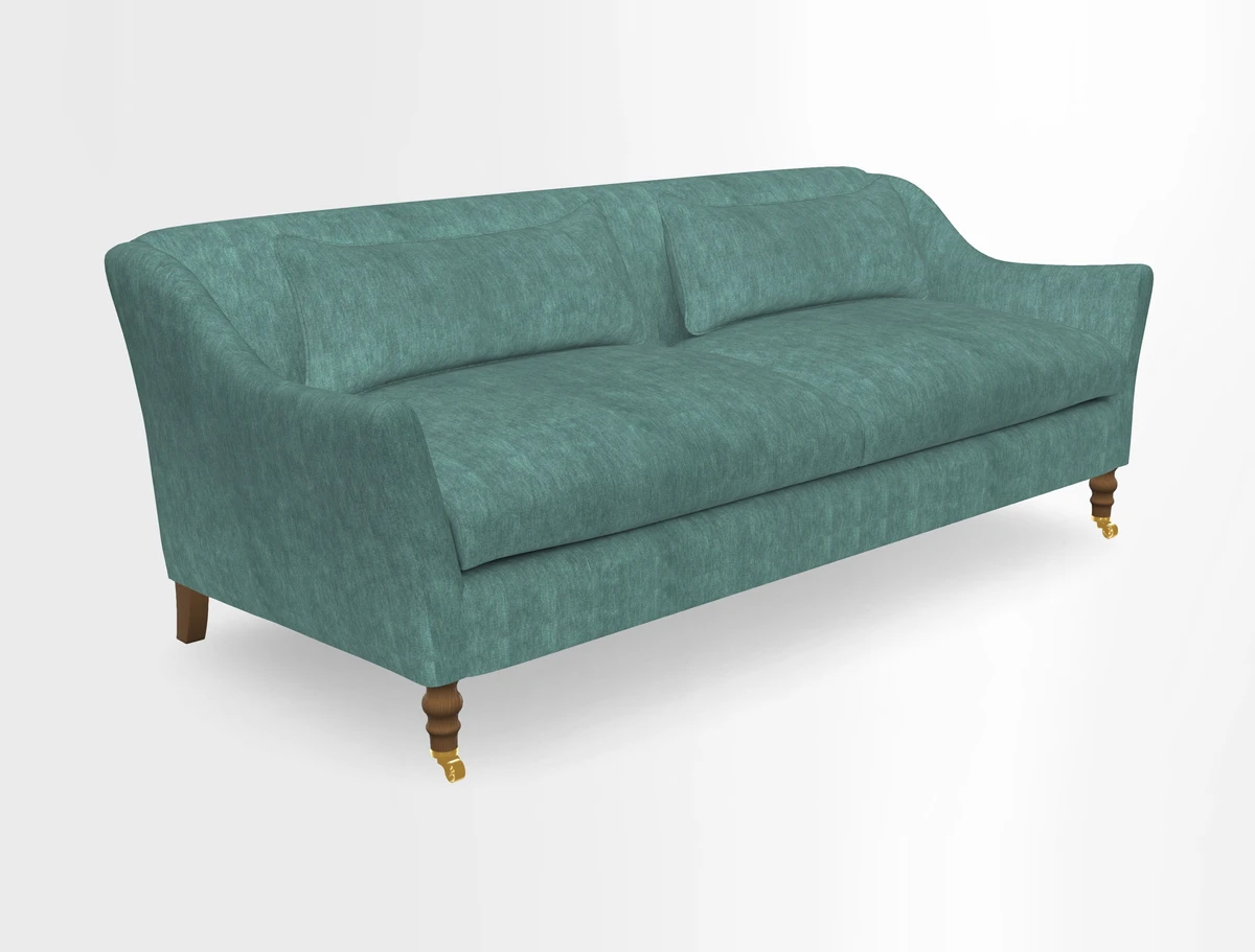 Cromer 3 Seater Sofa in RHS Botanicals Henry Moon Lions Tail Terracotta