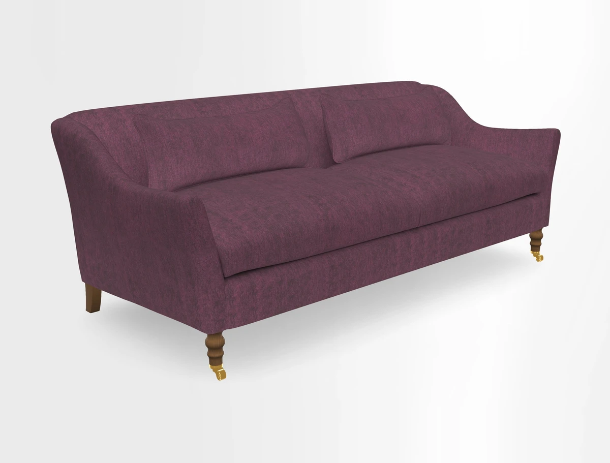Cromer 3 Seater Sofa in RHS Botanicals Henry Moon Lions Tail Terracotta