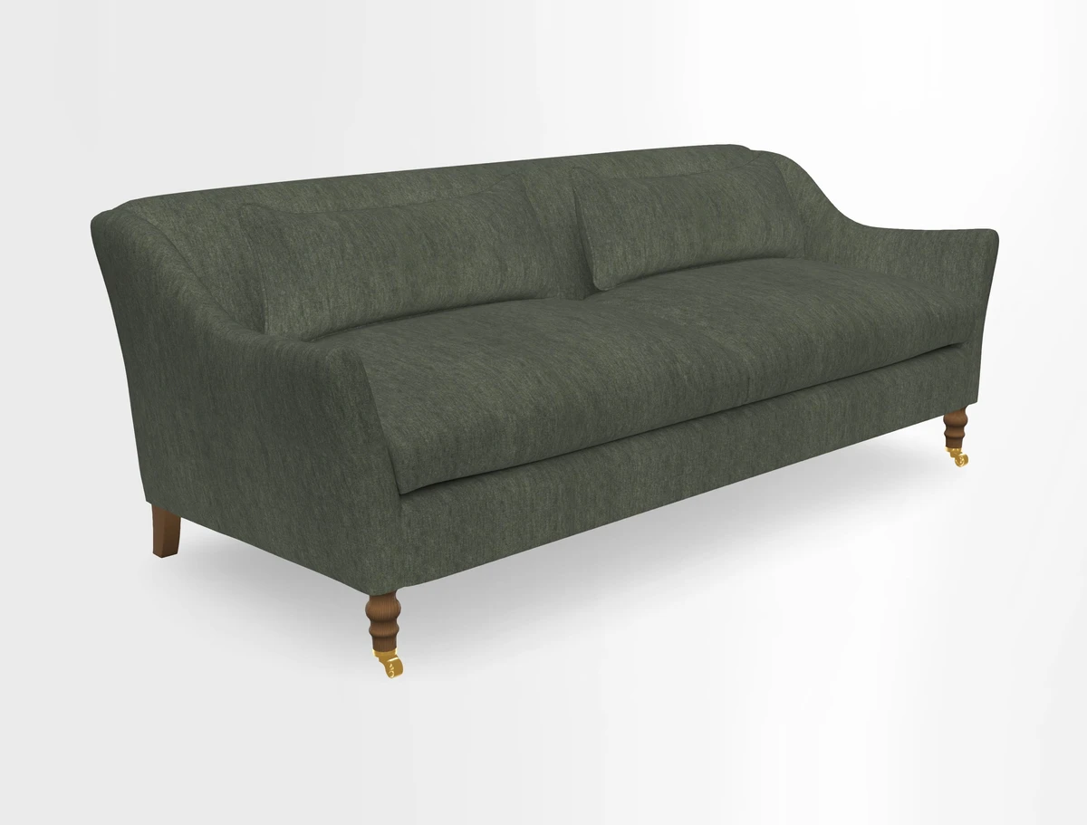 Cromer 3 Seater Sofa in RHS Botanicals Henry Moon Lions Tail Terracotta