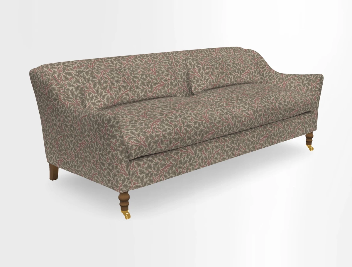 Cromer 3 Seater Sofa in RHS Botanicals Henry Moon Lions Tail Terracotta