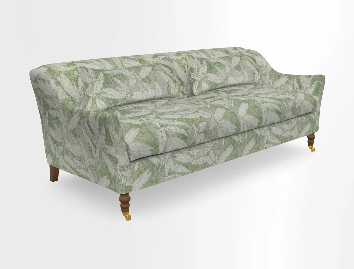 Cromer 3 Seater Sofa in RHS Botanicals Henry Moon Lions Tail Terracotta