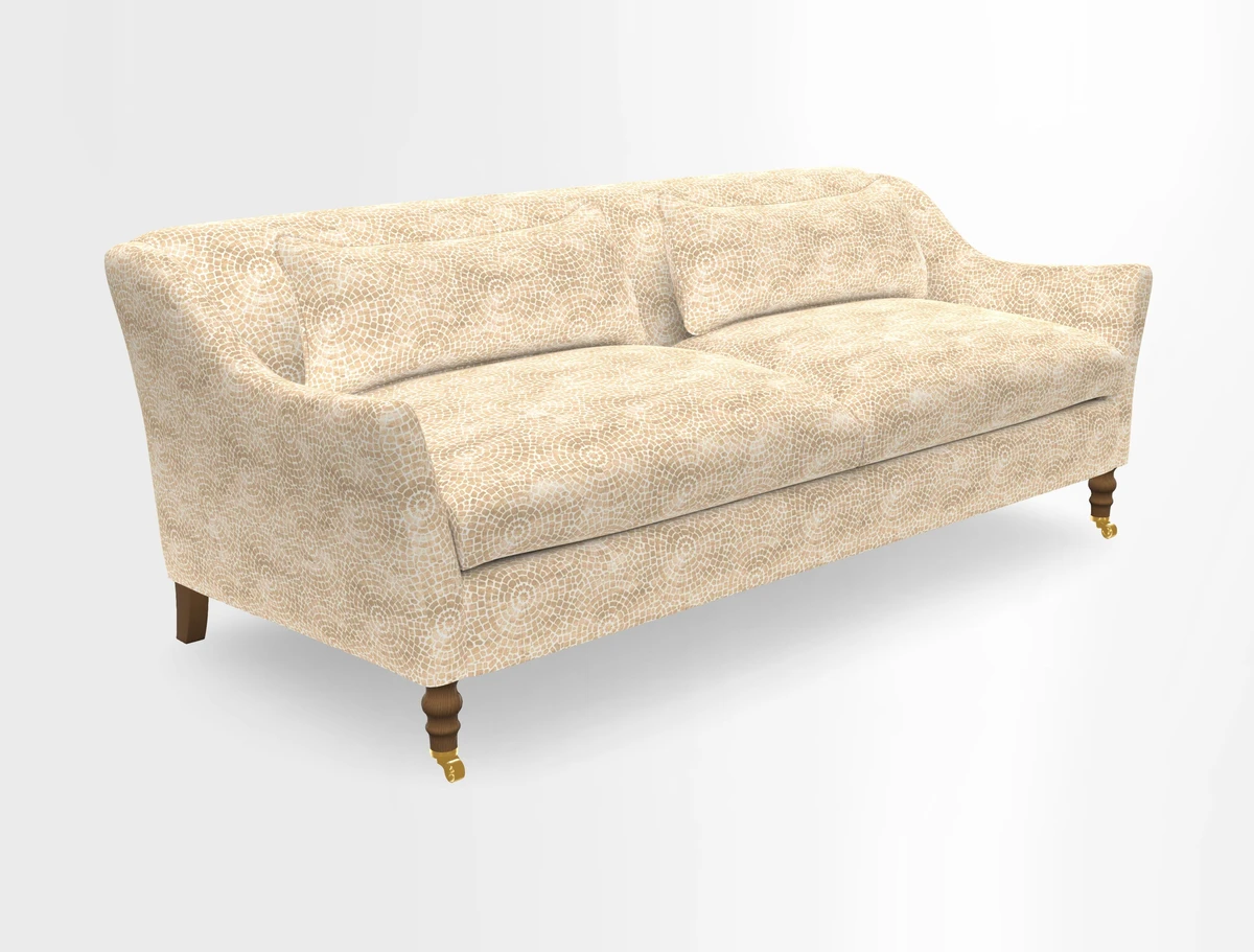 Cromer 3 Seater Sofa in RHS Botanicals Henry Moon Lions Tail Terracotta