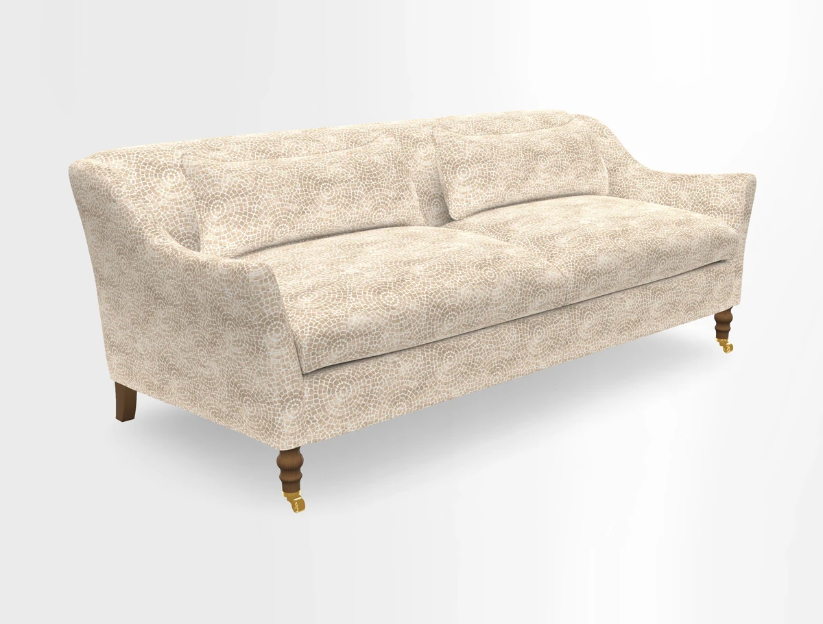 Cromer 3 Seater Sofa in RHS Botanicals Henry Moon Lions Tail Terracotta