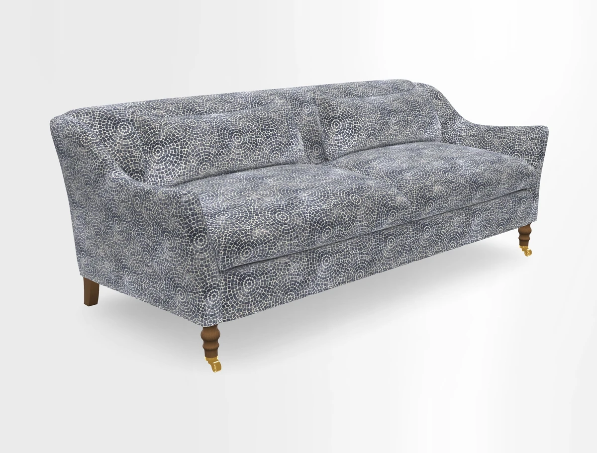 Cromer 3 Seater Sofa in RHS Botanicals Henry Moon Lions Tail Terracotta