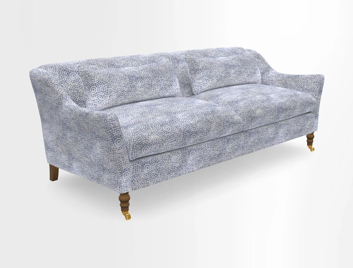 Cromer 3 Seater Sofa in RHS Botanicals Henry Moon Lions Tail Terracotta
