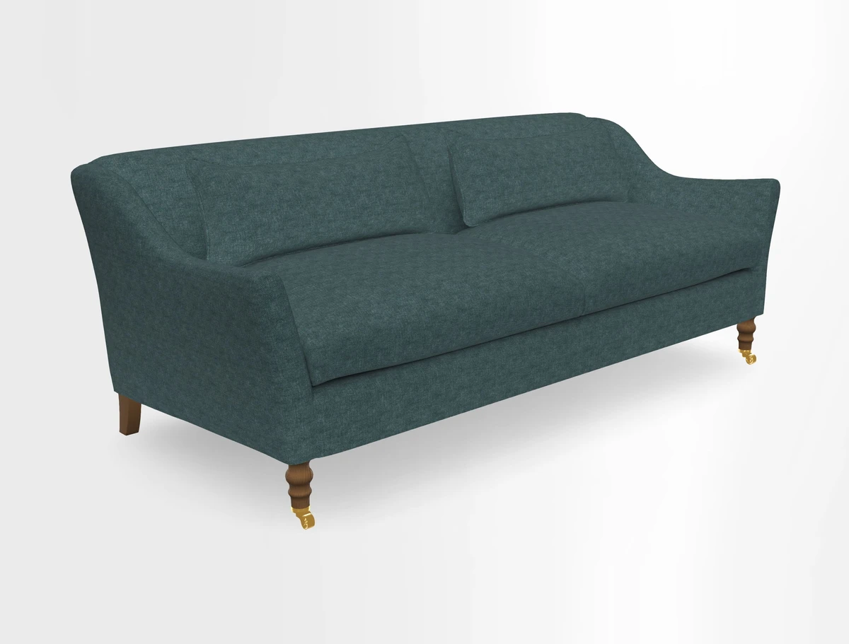 Cromer 3 Seater Sofa in RHS Botanicals Henry Moon Lions Tail Terracotta