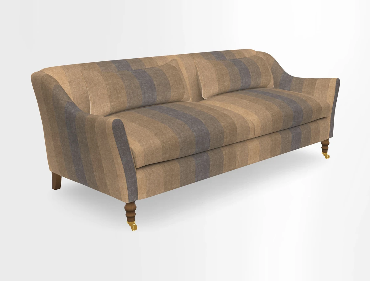 Cromer 3 Seater Sofa in RHS Botanicals Henry Moon Lions Tail Terracotta