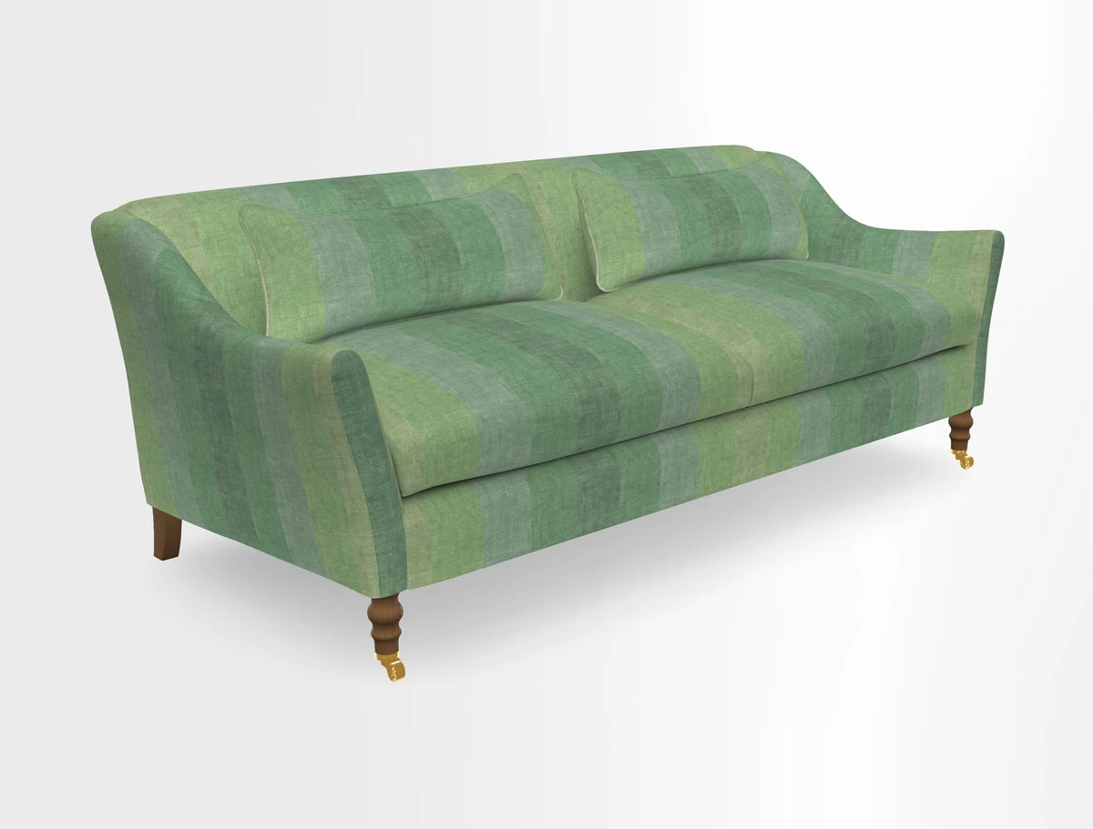 Cromer 3 Seater Sofa in RHS Botanicals Henry Moon Lions Tail Terracotta