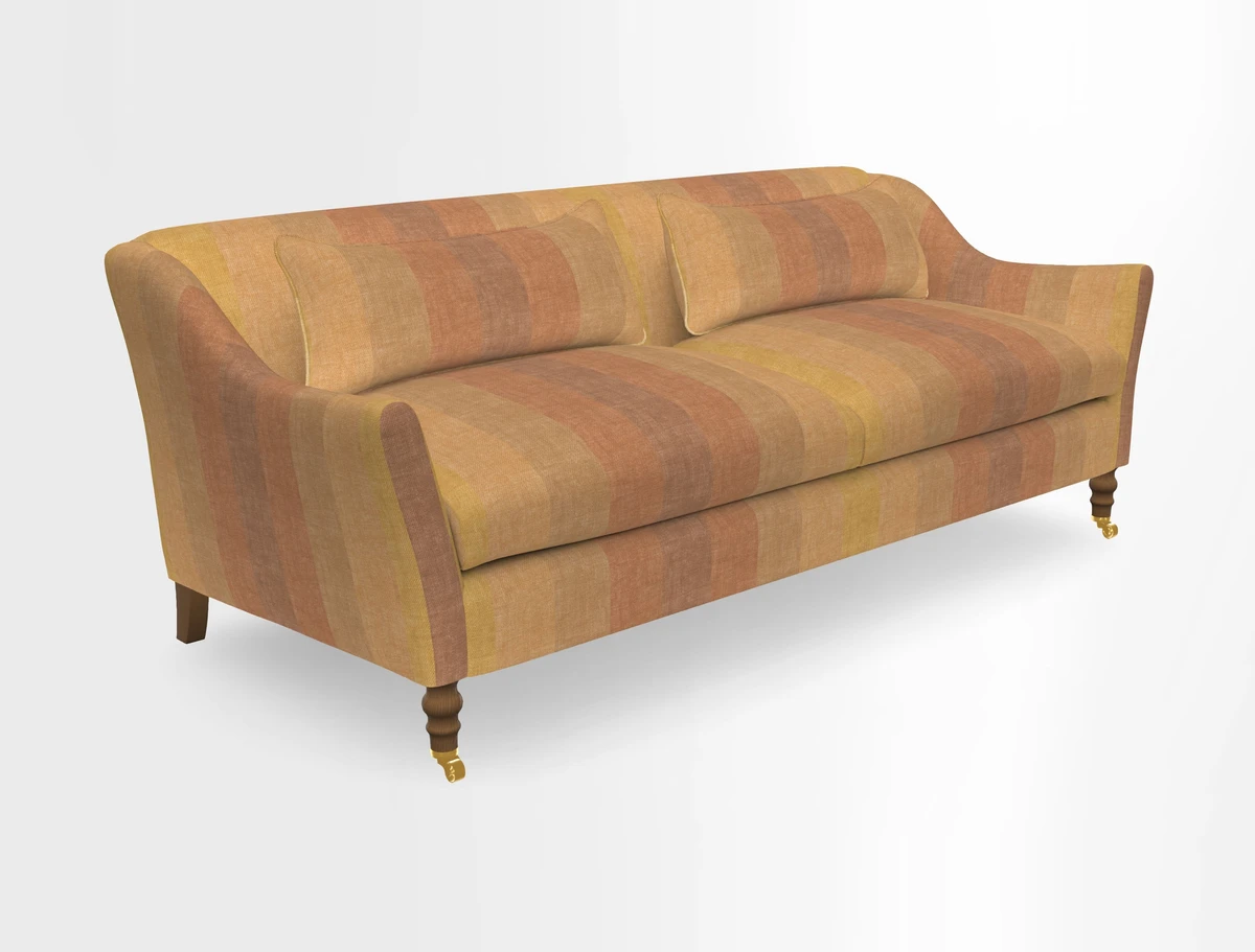 Cromer 3 Seater Sofa in RHS Botanicals Henry Moon Lions Tail Terracotta