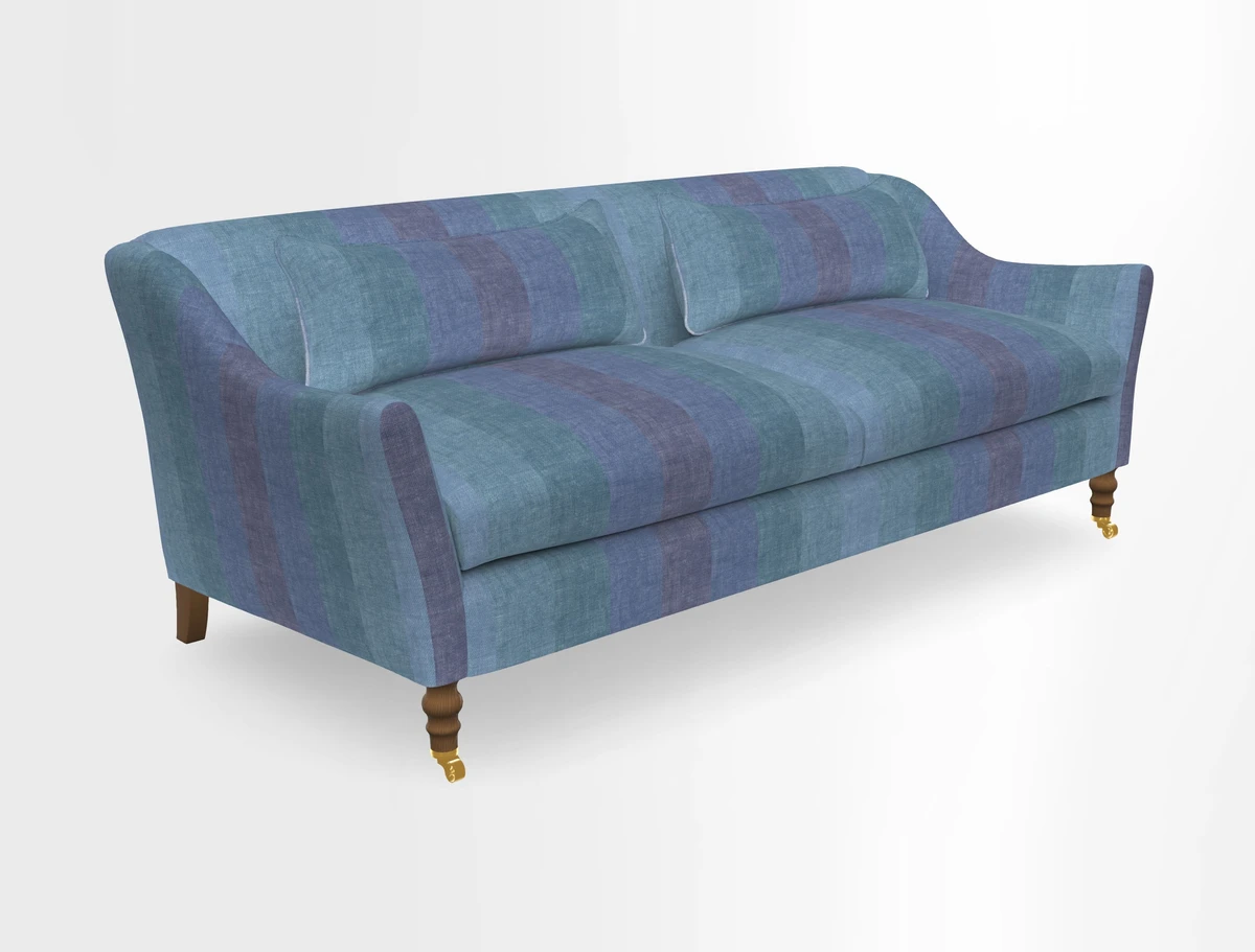 Cromer 3 Seater Sofa in RHS Botanicals Henry Moon Lions Tail Terracotta