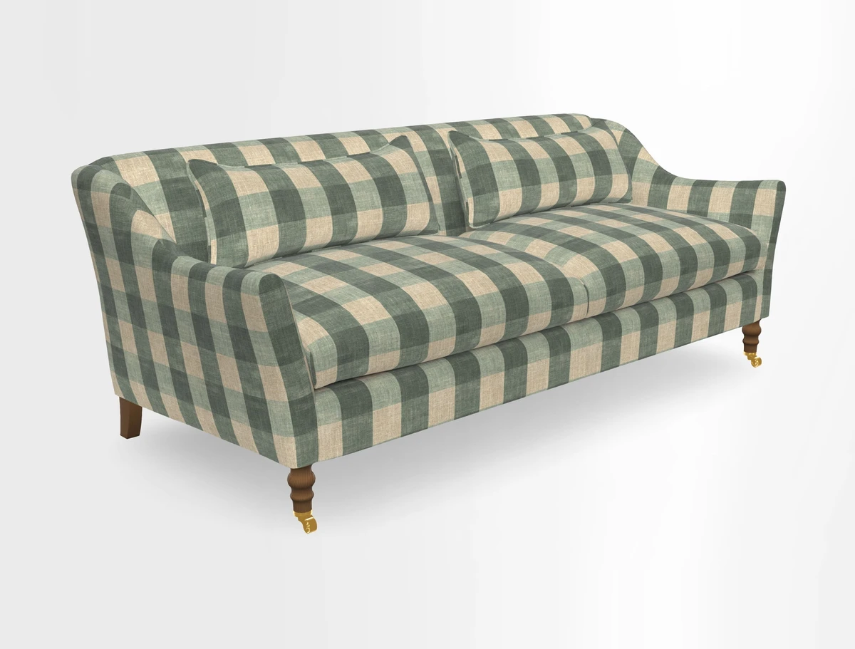 Cromer 3 Seater Sofa in RHS Botanicals Henry Moon Lions Tail Terracotta
