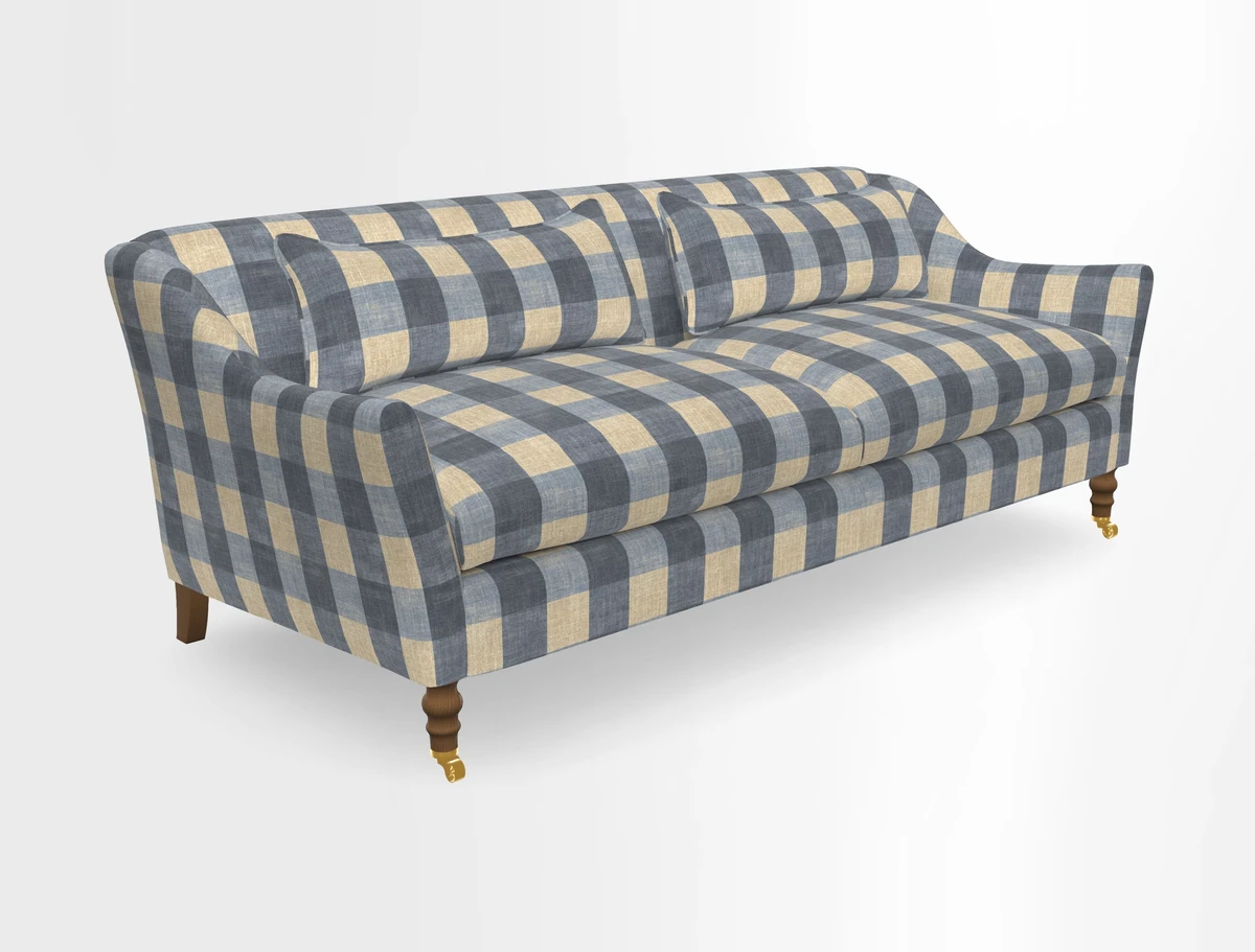 Cromer 3 Seater Sofa in RHS Botanicals Henry Moon Lions Tail Terracotta