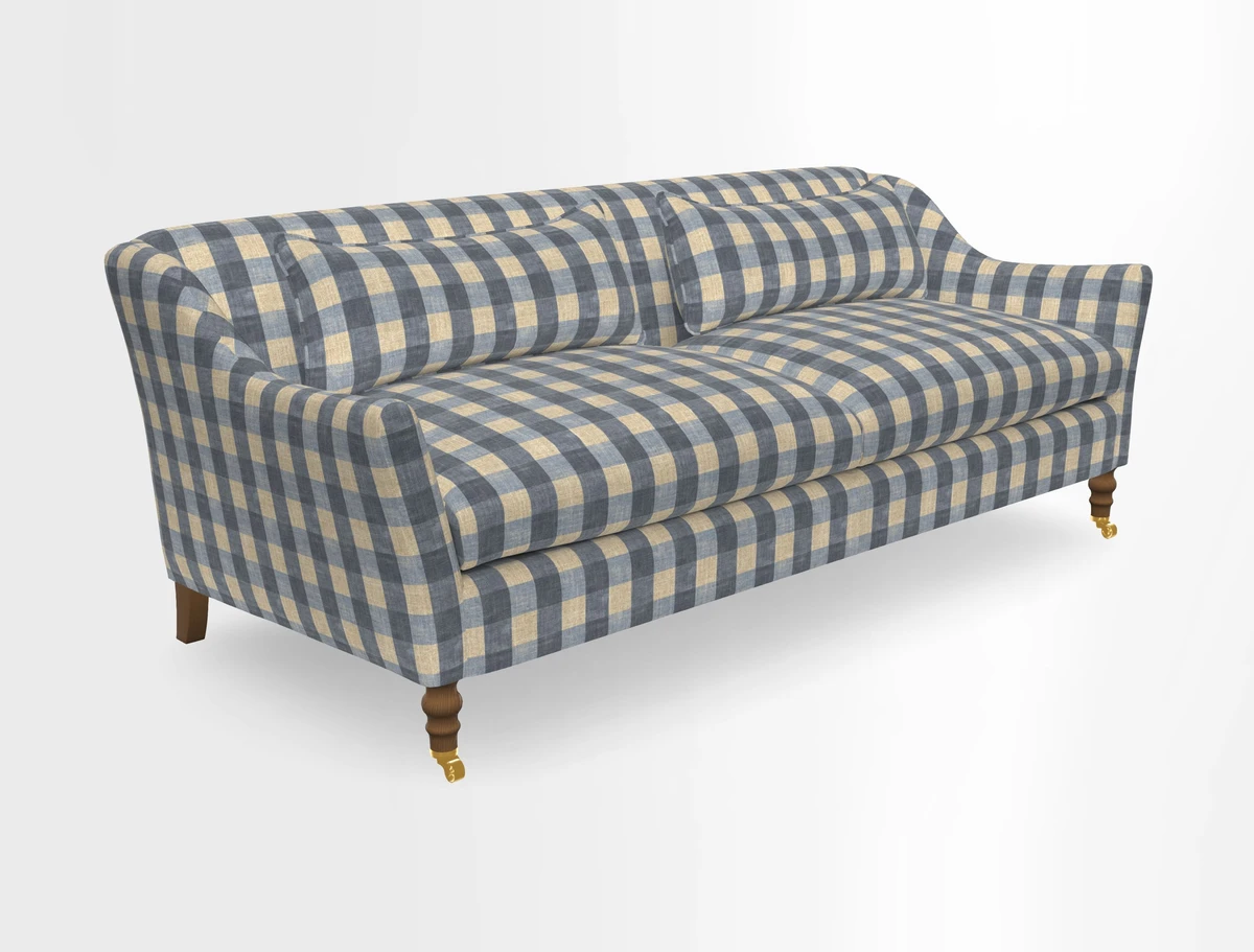 Cromer 3 Seater Sofa in RHS Botanicals Henry Moon Lions Tail Terracotta