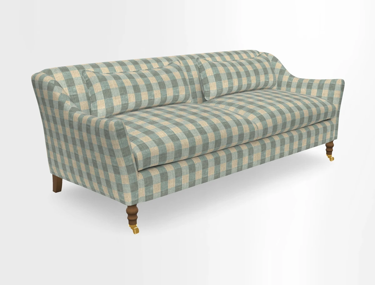 Cromer 3 Seater Sofa in RHS Botanicals Henry Moon Lions Tail Terracotta