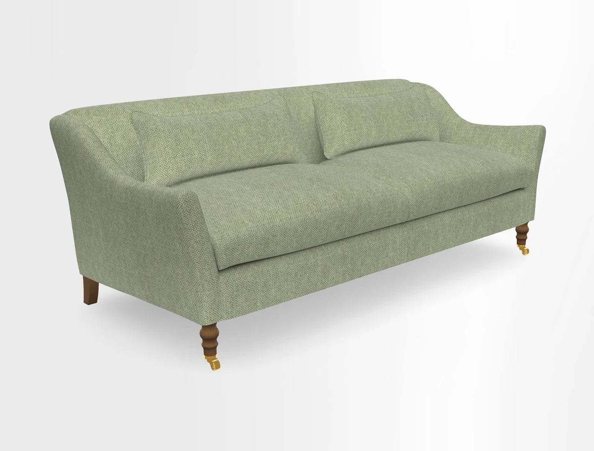 Cromer 3 Seater Sofa in RHS Botanicals Henry Moon Lions Tail Terracotta