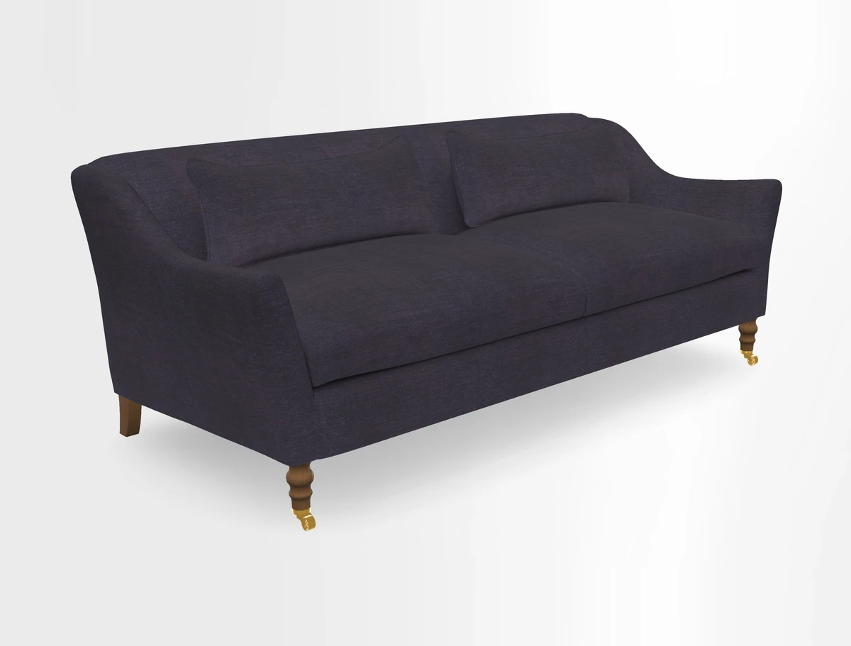 Cromer 3 Seater Sofa in RHS Botanicals Henry Moon Lions Tail Terracotta