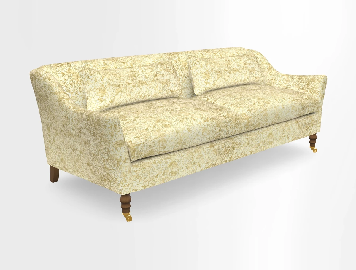 Cromer 3 Seater Sofa in RHS Botanicals Henry Moon Lions Tail Terracotta