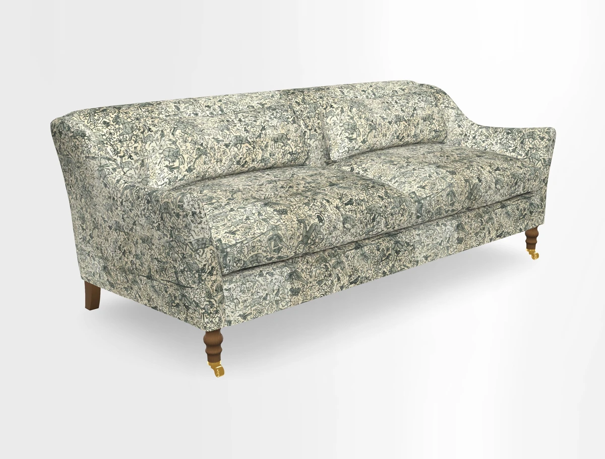 Cromer 3 Seater Sofa in RHS Botanicals Henry Moon Lions Tail Terracotta