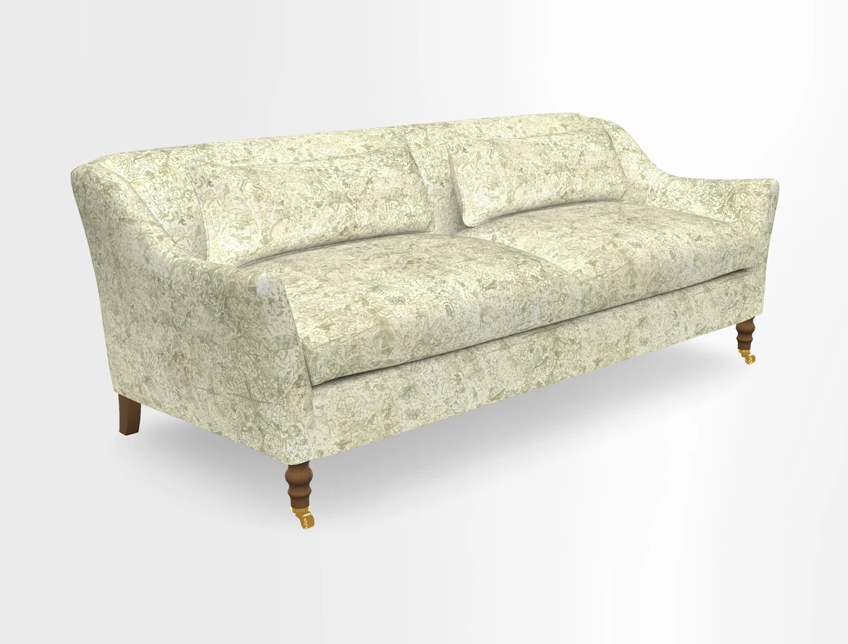 Cromer 3 Seater Sofa in RHS Botanicals Henry Moon Lions Tail Terracotta
