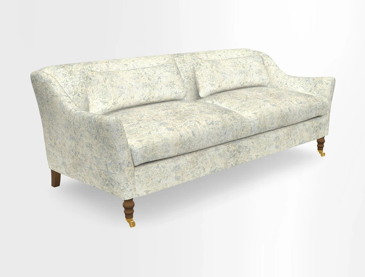 Cromer 3 Seater Sofa in RHS Botanicals Henry Moon Lions Tail Terracotta