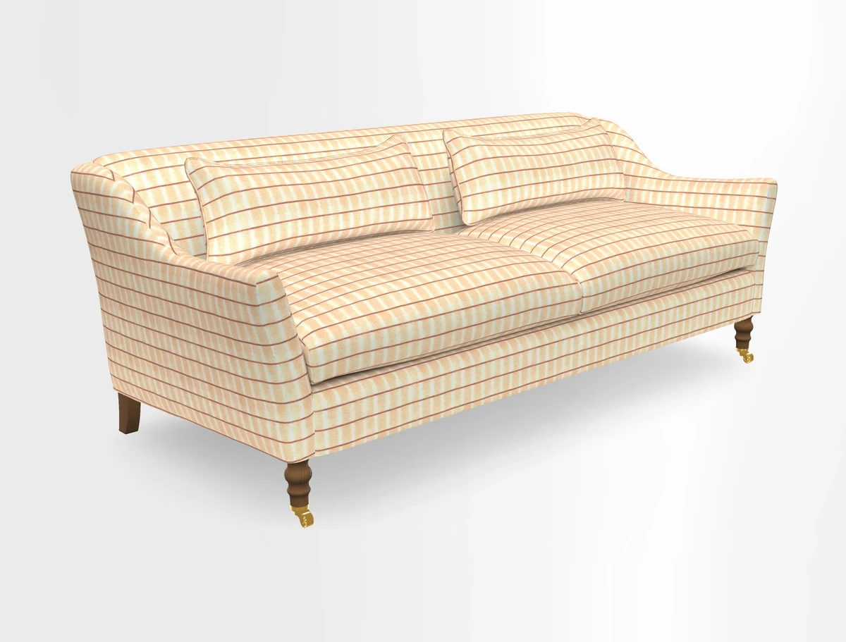 Cromer 3 Seater Sofa in RHS Botanicals Henry Moon Lions Tail Terracotta