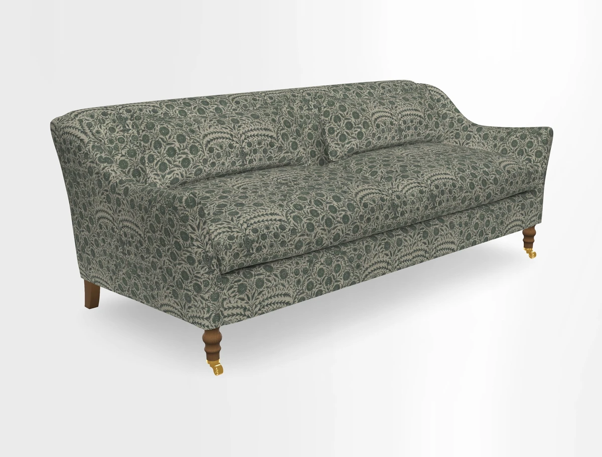 Cromer 3 Seater Sofa in RHS Botanicals Henry Moon Lions Tail Terracotta