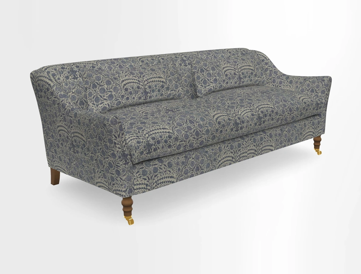 Cromer 3 Seater Sofa in RHS Botanicals Henry Moon Lions Tail Terracotta