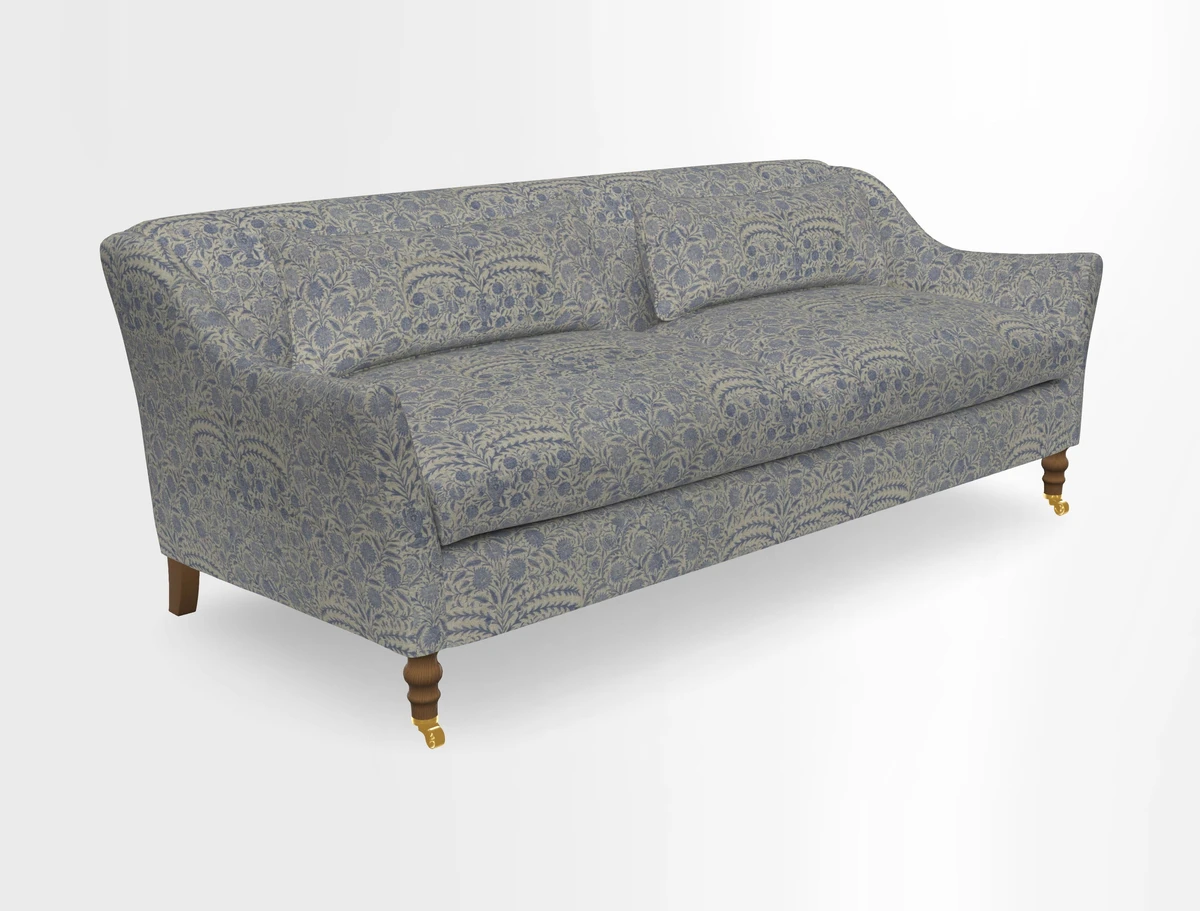 Cromer 3 Seater Sofa in RHS Botanicals Henry Moon Lions Tail Terracotta