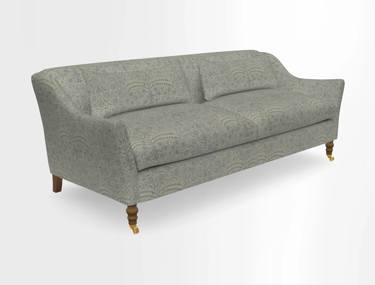 Cromer 3 Seater Sofa in RHS Botanicals Henry Moon Lions Tail Terracotta